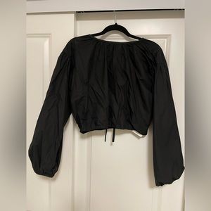 Oak and Fort black crop top brand new with tags size L
